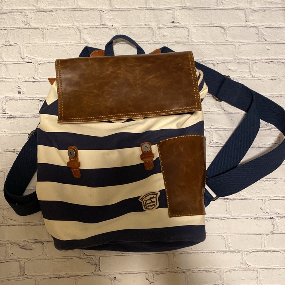 The Same Direction Nautical Blue Striped Backpack - Picture 7 of 11